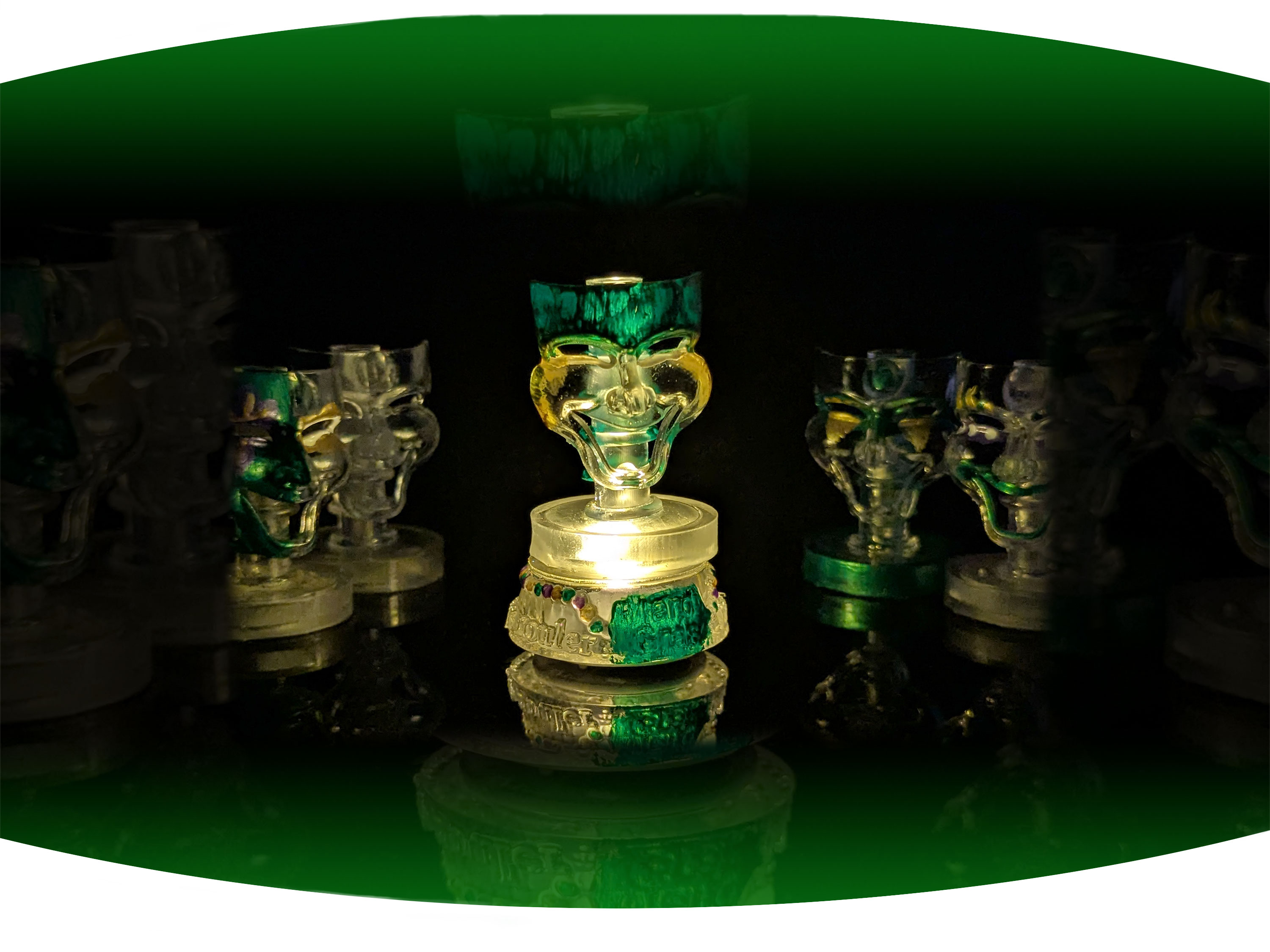 Close up of white screen printed  t-shirt with the black text Bywater with red stamp across it that says gentrified